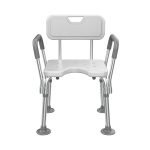 Type B-Non-slip Aluminum Alloy Bath shower chair, big foot mat, without chair mat