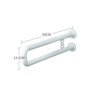 U shape Toilet support rails White