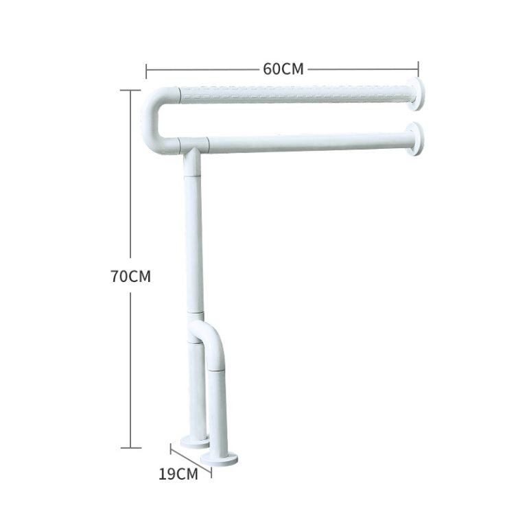 Safety railing for toilet elderly white