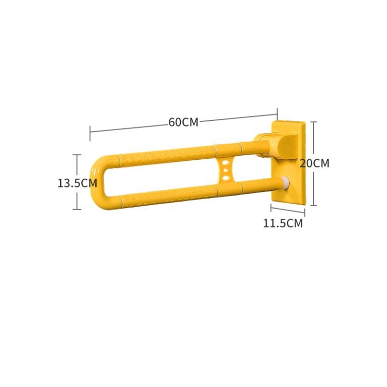 Folding grab bar for toilet Yellow