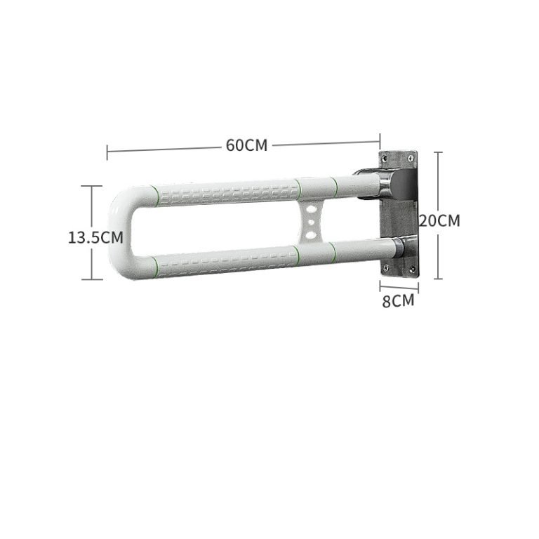 Folding Toilet Safety Rail white ,