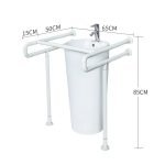 white Safety grab bar for hand basin